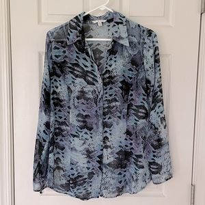 CAbi Button Down Shirt sheer